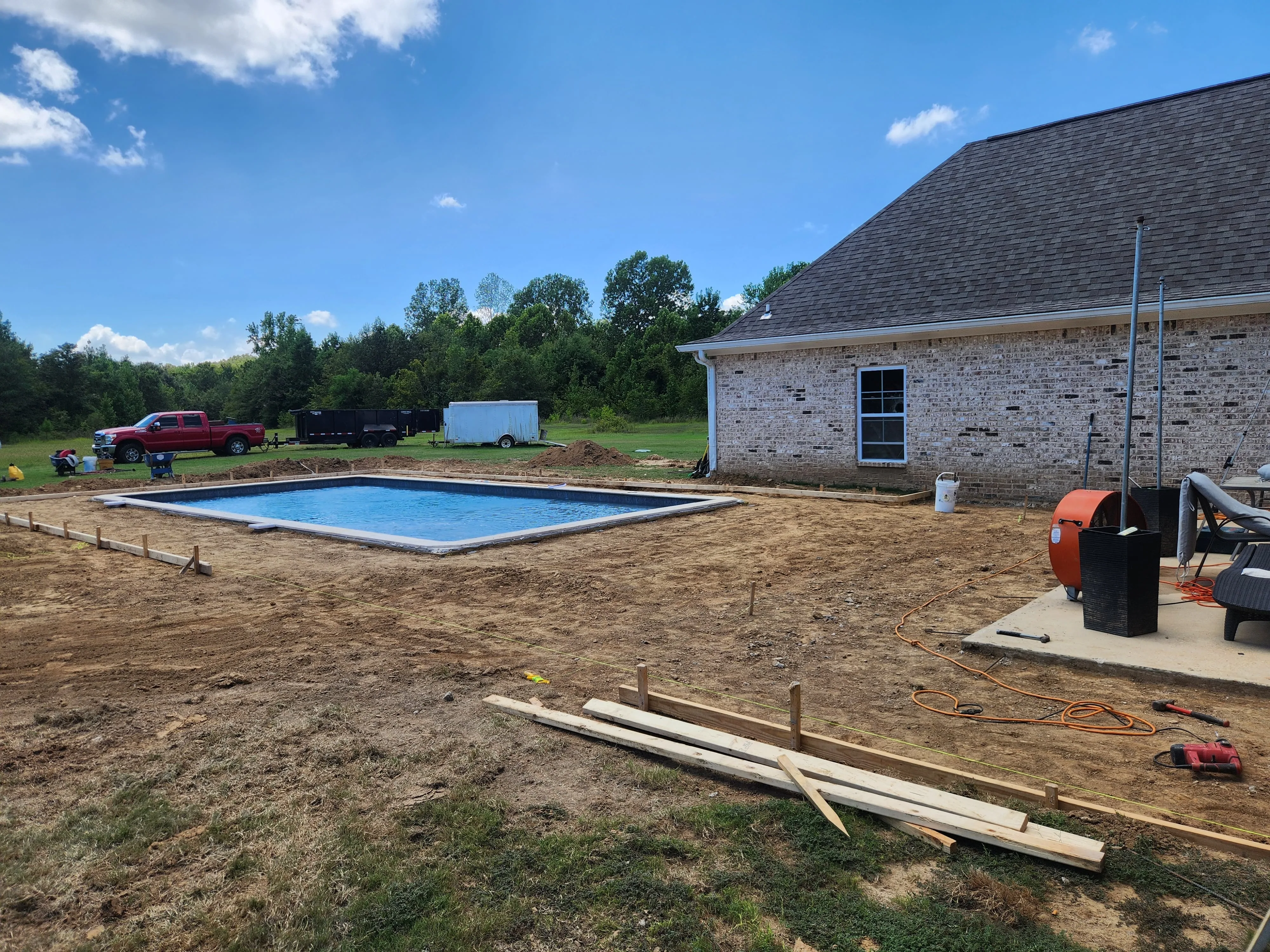 Pool excavation and site prep, Pearl, MS
