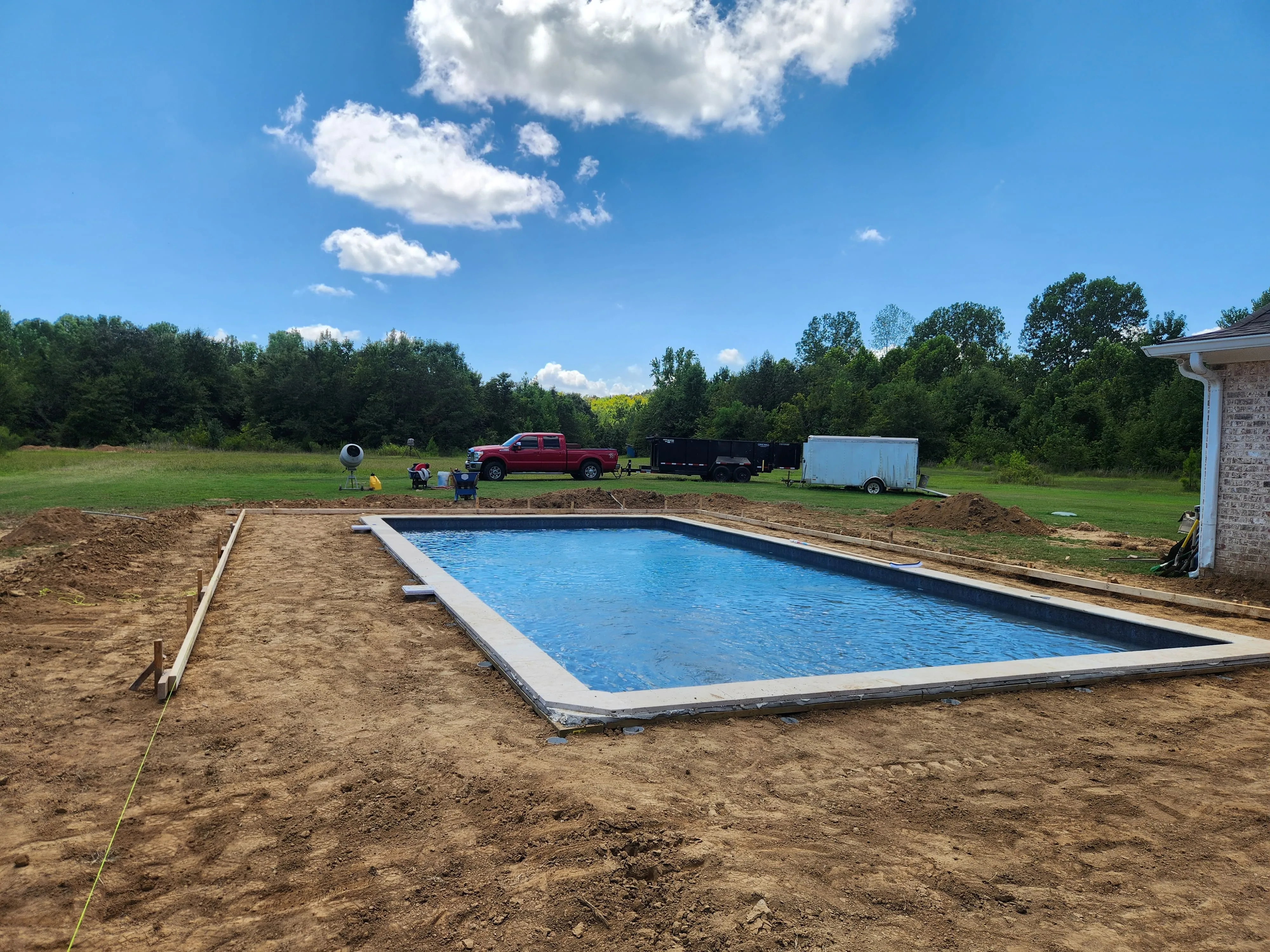 Pool excavation and forming, Pearl, MS