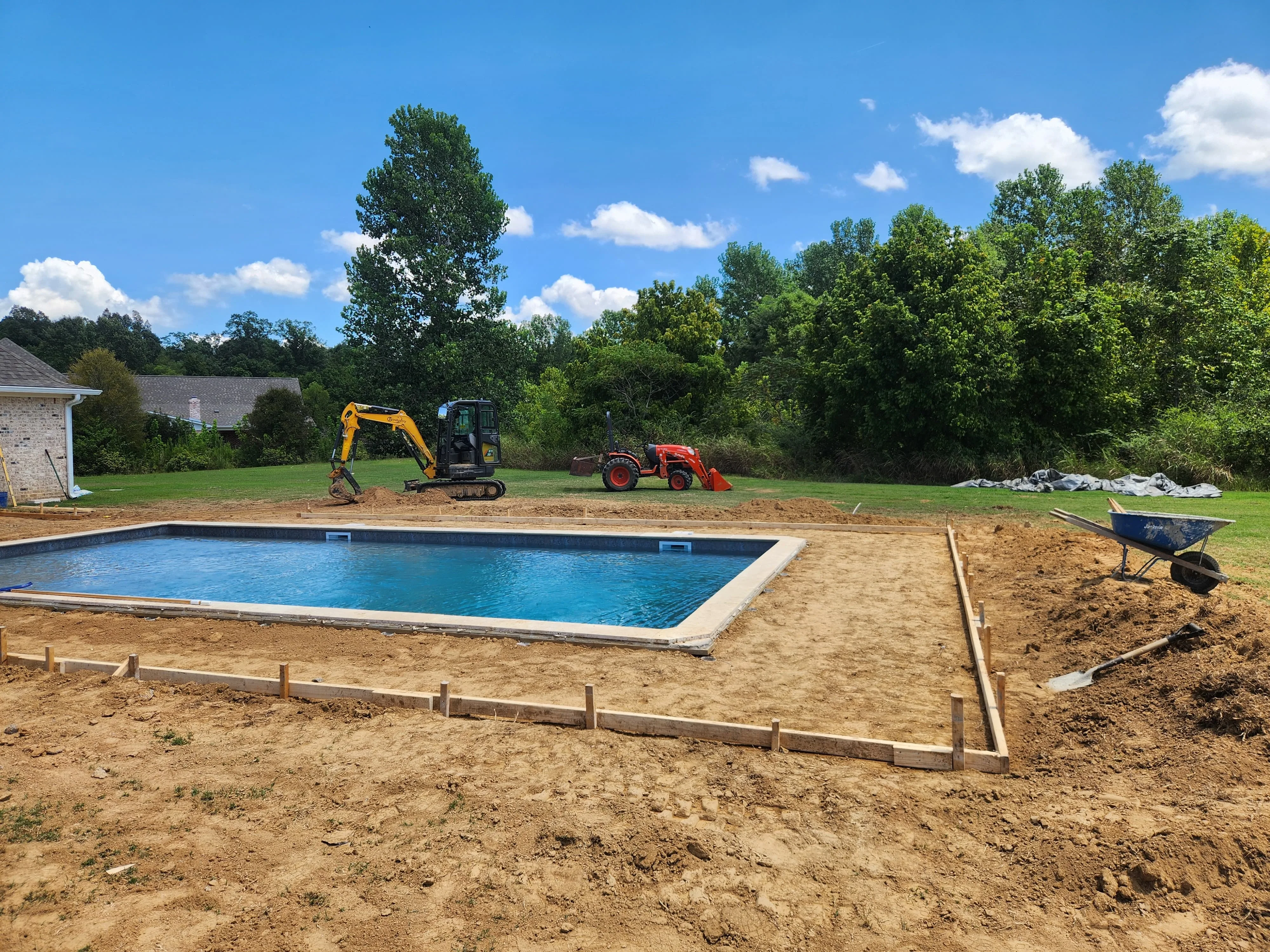 Pool excavation site overview, Pearl, MS