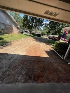 Stamped concrete driveway finish, Pearl, MS
