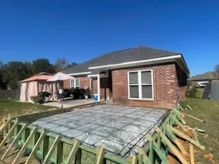 House slab formwork ready for pour, Pearl, MS