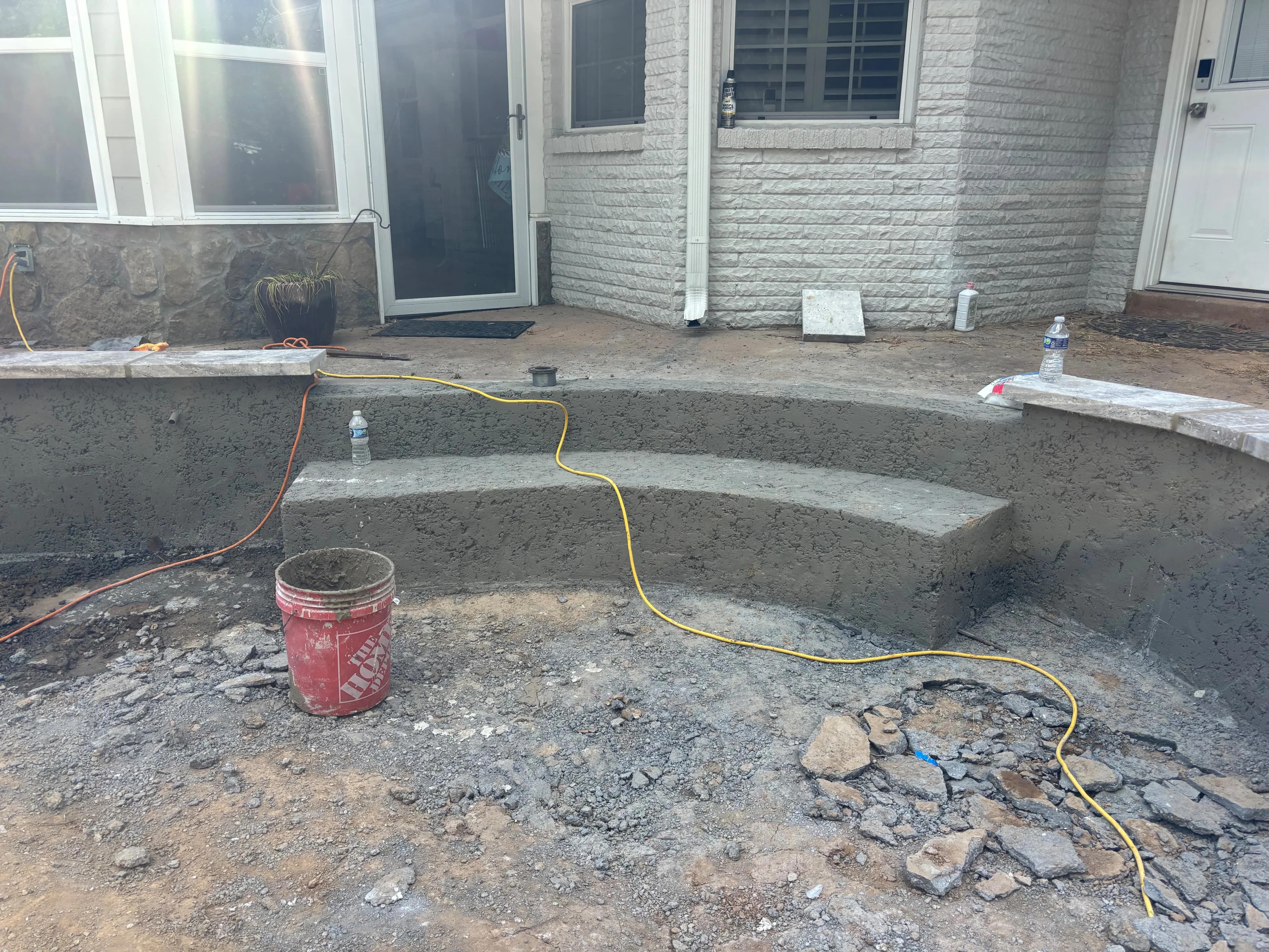 Crew preparing a site for a concrete pour, Pearl, MS